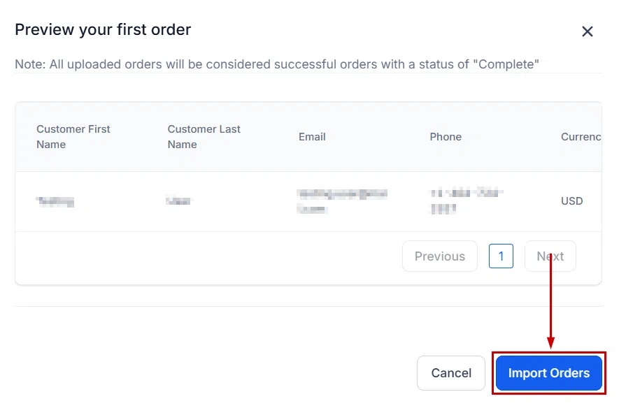 Growth360 Orders - fulfilment status