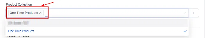 Growth360 Products - collection dropdown in product