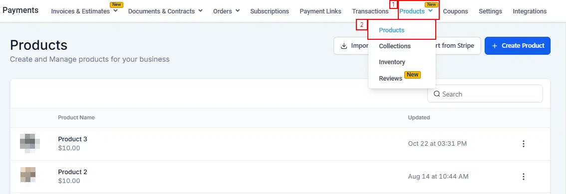 Growth360 Products - compare at pricing field