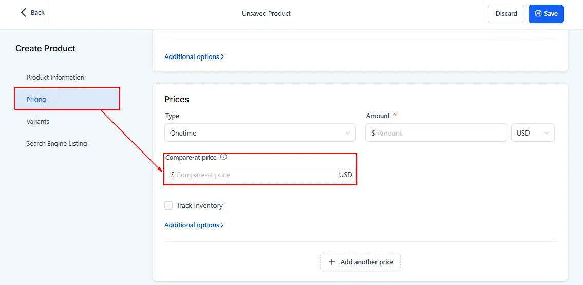 Growth360 Products - discount displayed on store