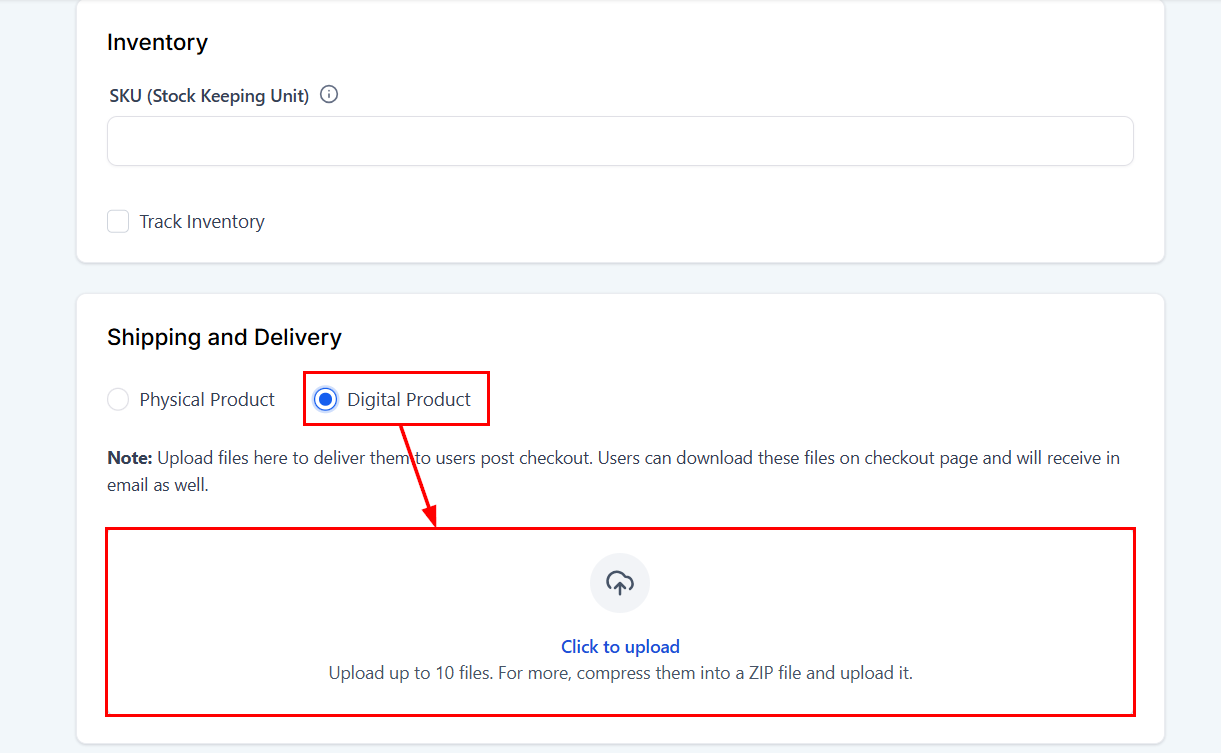 Growth360 Products - digital product toggle