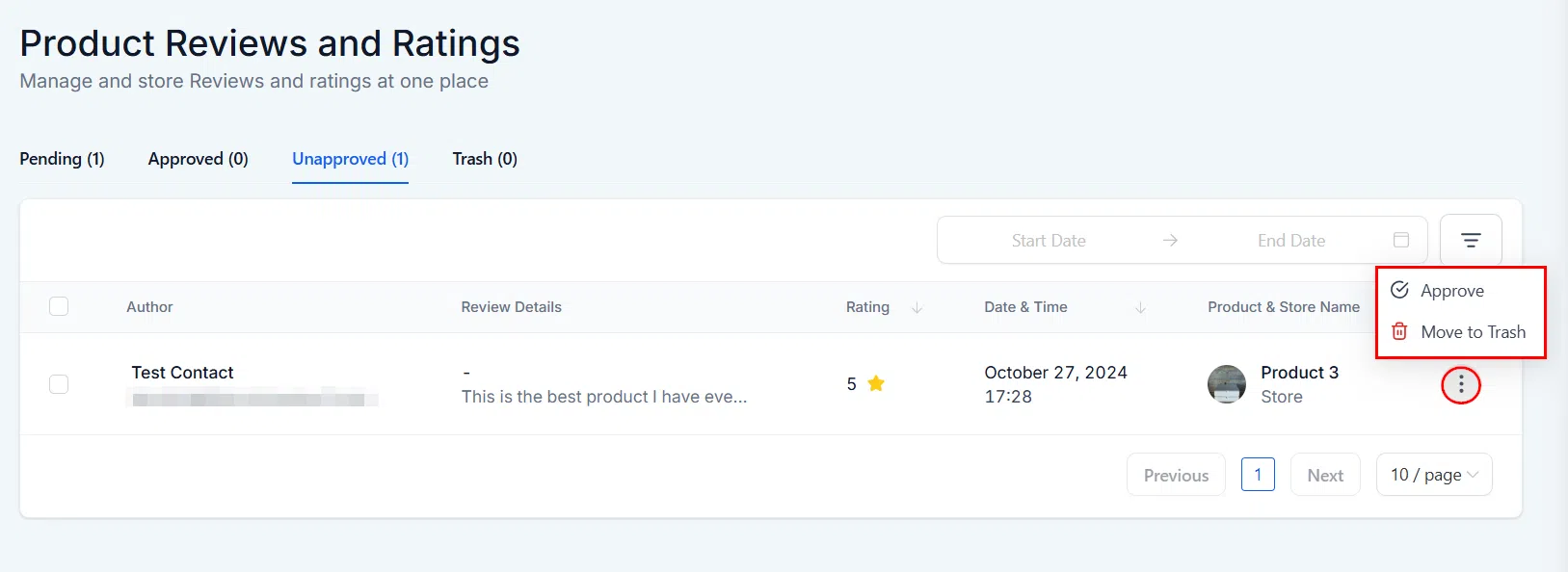 Growth360 Products - unapproved review actions