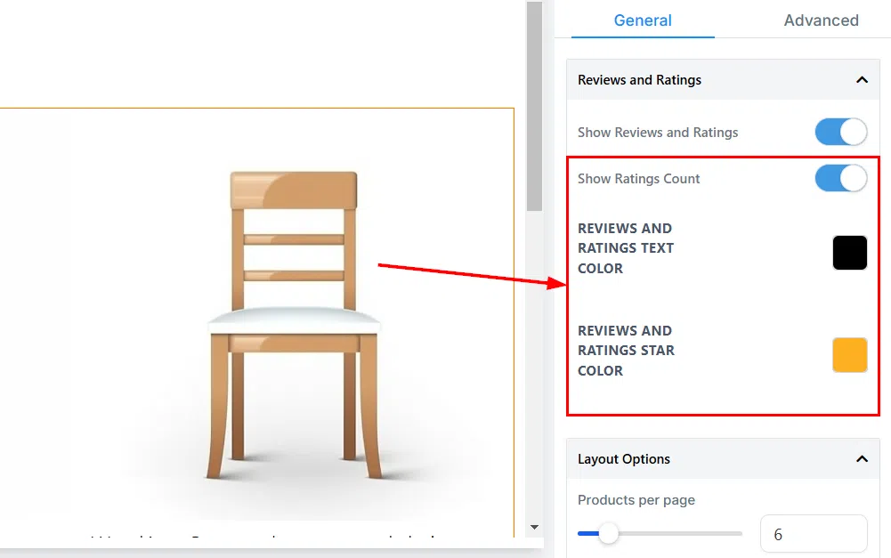 Growth360 Products - ratings count display option