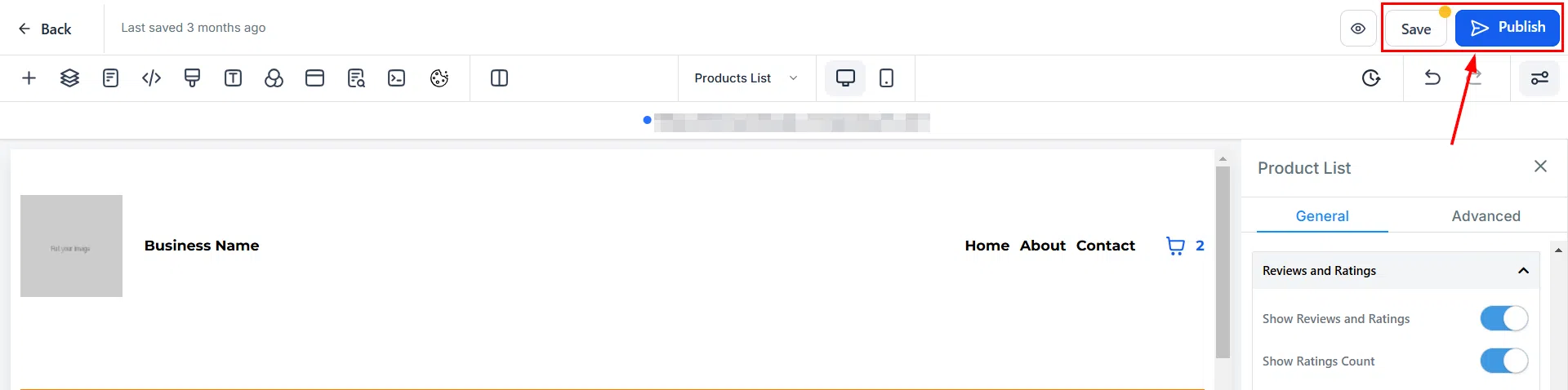 Growth360 Products - save and publish store settings