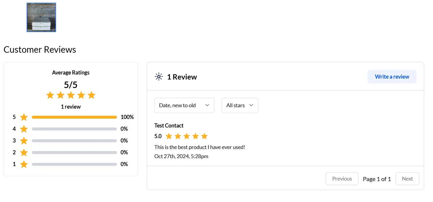Growth360 Products - published customer review on store