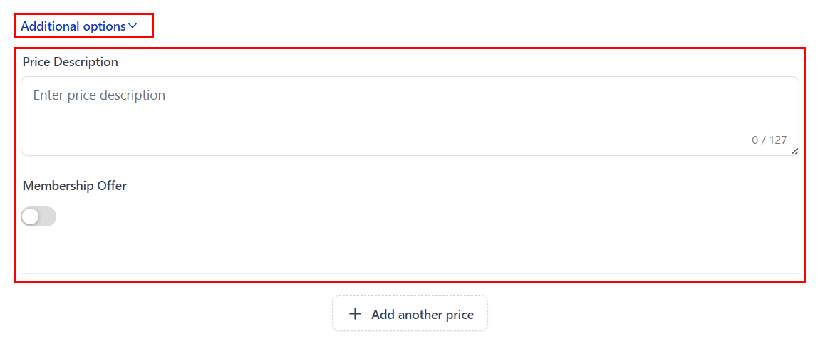 Growth360 Products - additional options section