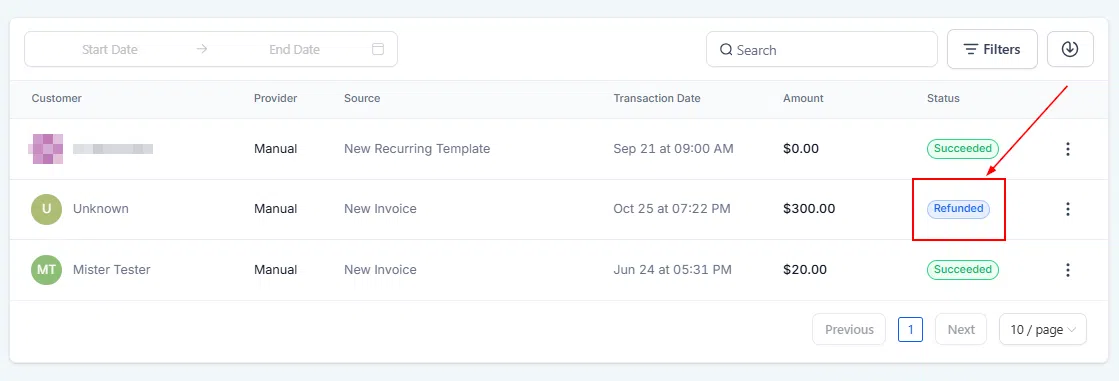 Growth360 Transactions - full refund confirmed