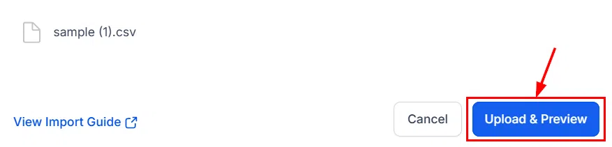 Growth360 Transactions - uploading CSV file