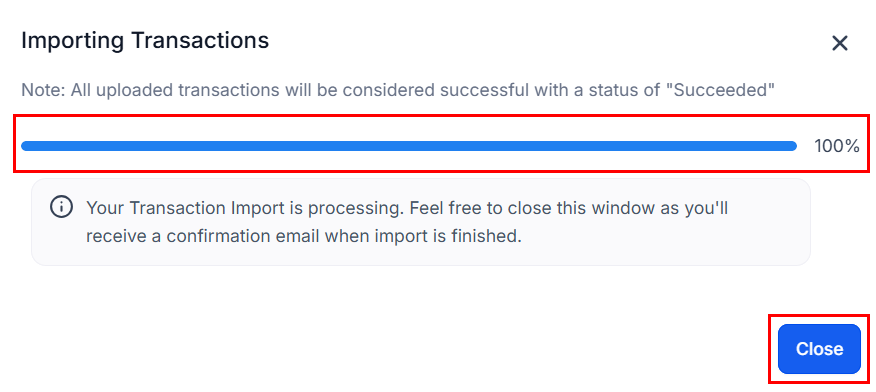 Growth360 Transactions - import processing