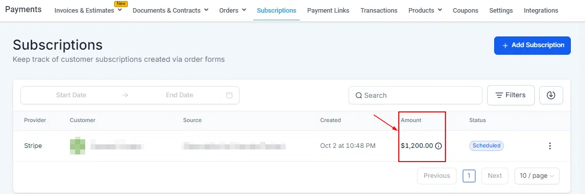 Growth360 Subscriptions - subscription resumed
