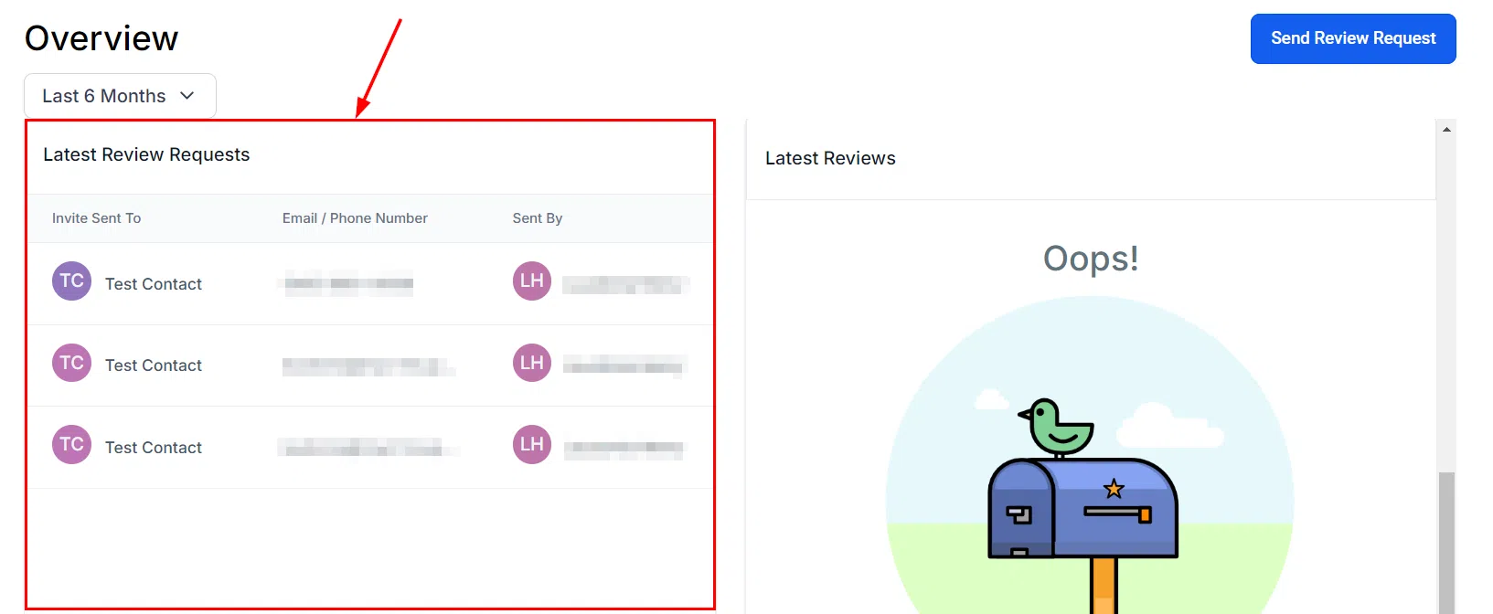 Growth360 Reputation - latest review requests