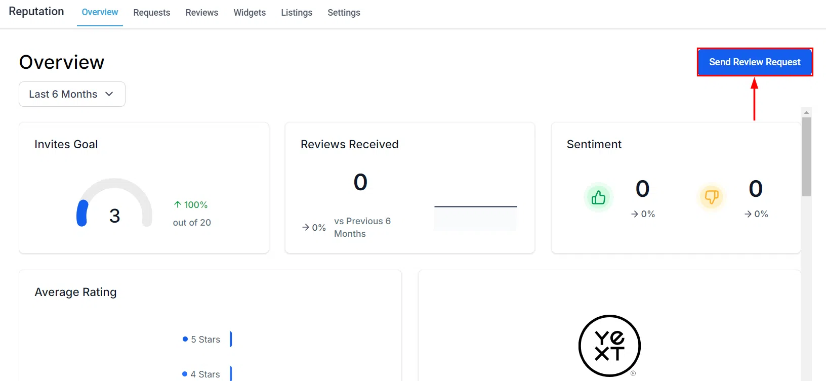 Growth360 Reputation - send review request