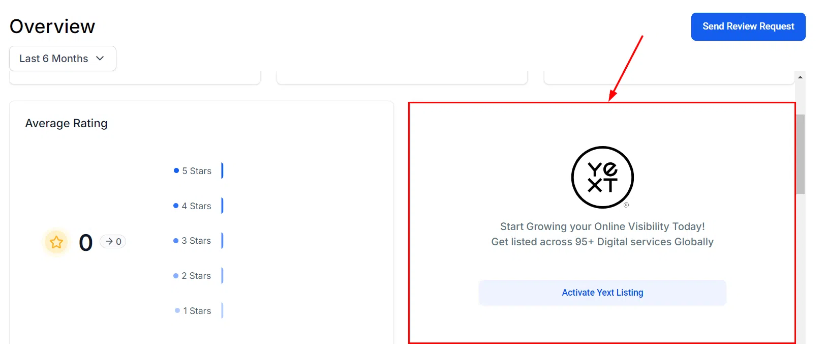 Growth360 Reputation - Yext listings status