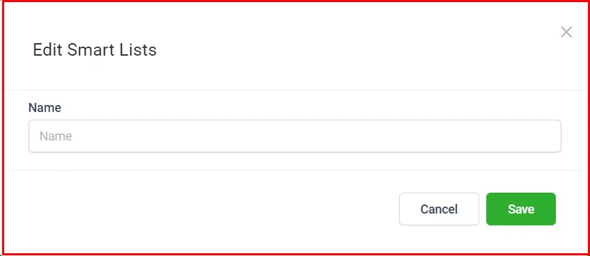 Growth360 Smart Lists - Name your smart list