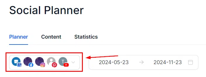 Growth360 Social Planner - planner date and display options