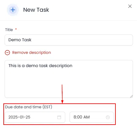 Growth360 Tasks - Task description field
