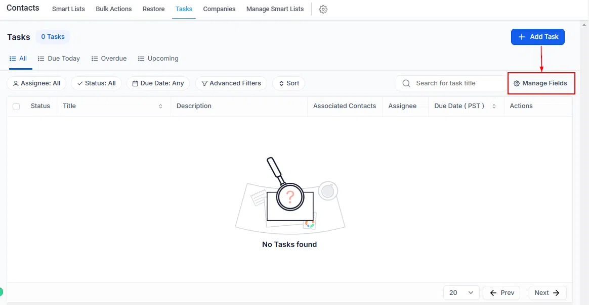 Growth360 Tasks - Bulk select tasks