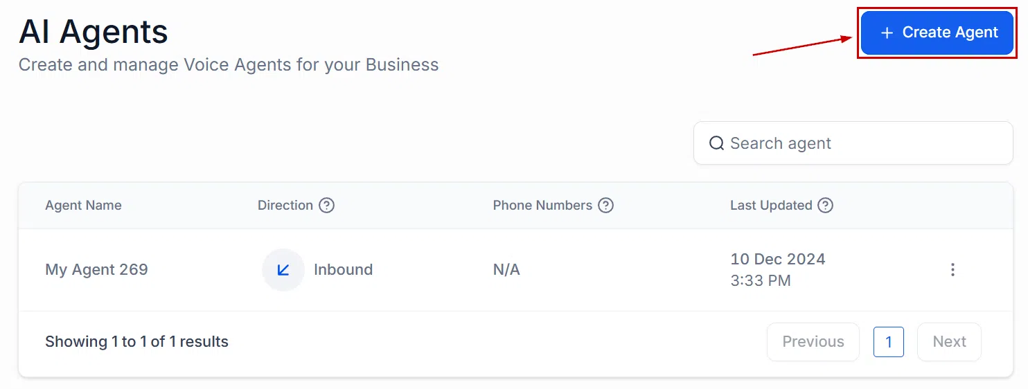 Growth360 Voice AI Agents - entering agent and business name