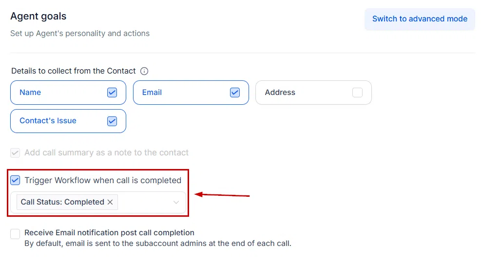 Growth360 Voice AI Agents - business details configuration