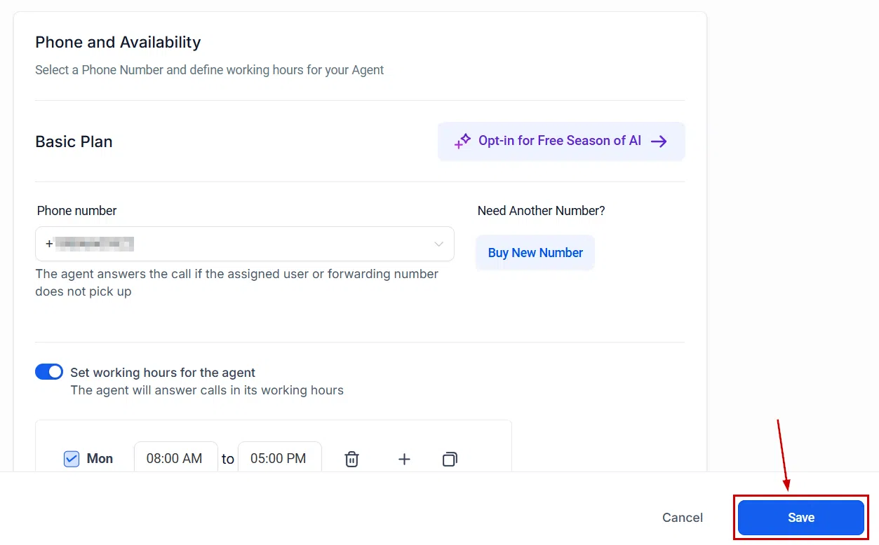 Growth360 Voice AI Agents - copying schedule across days