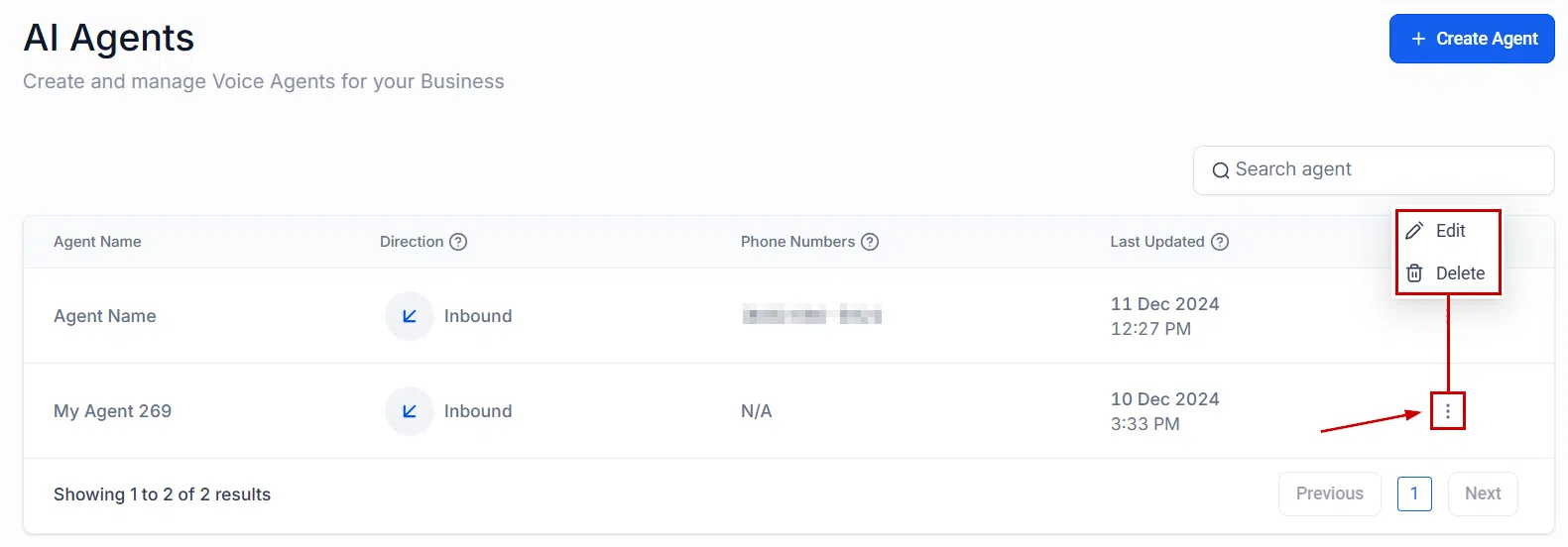 Growth360 Voice AI Agents - completed agent setup