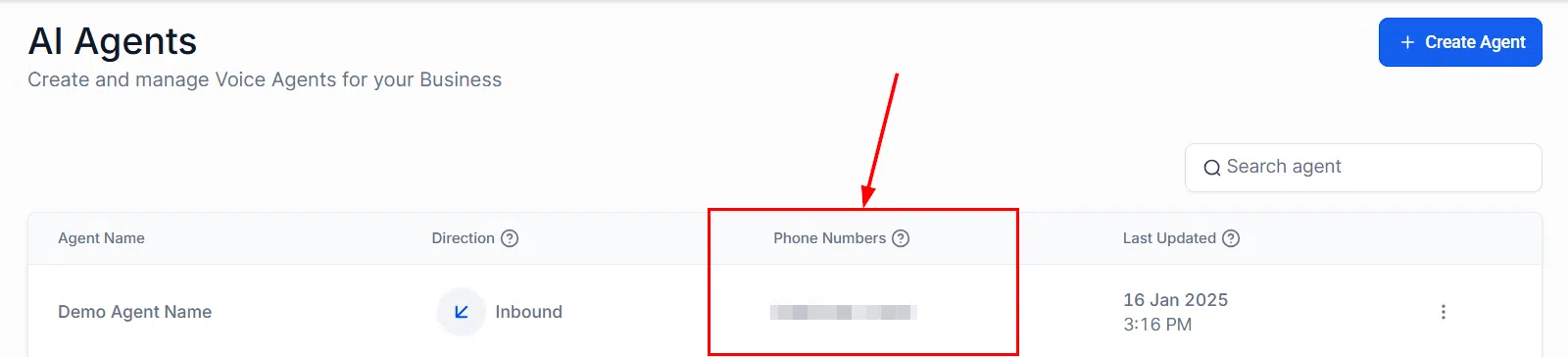 Growth360 Voice AI Agents - phone settings overview